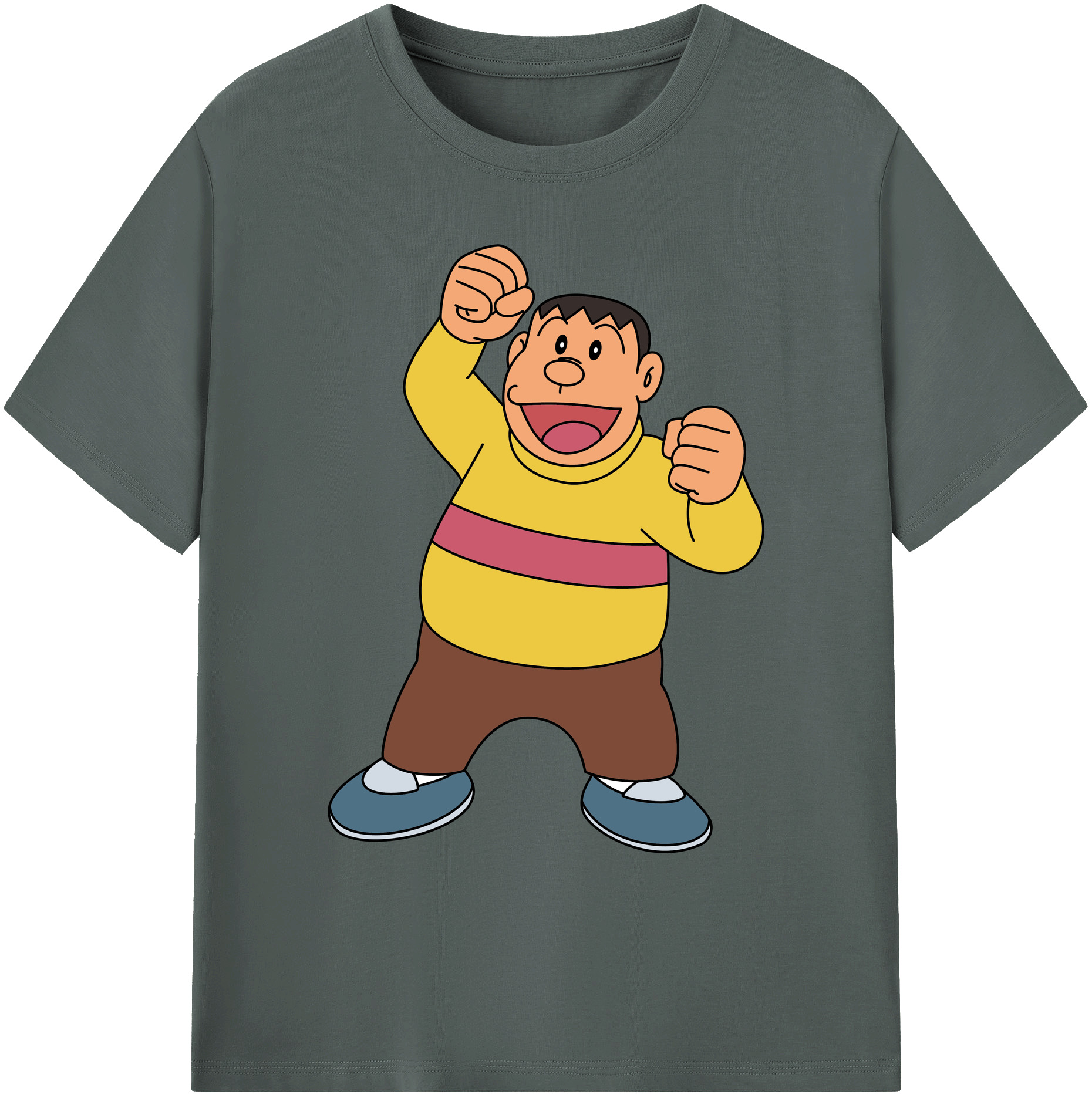 （画像用） ドラえもん 剛田武 Doraemon Gouta Takeshi 綿100％ メンズ半袖Tシャツ｜肌触りやわらか＆通気性